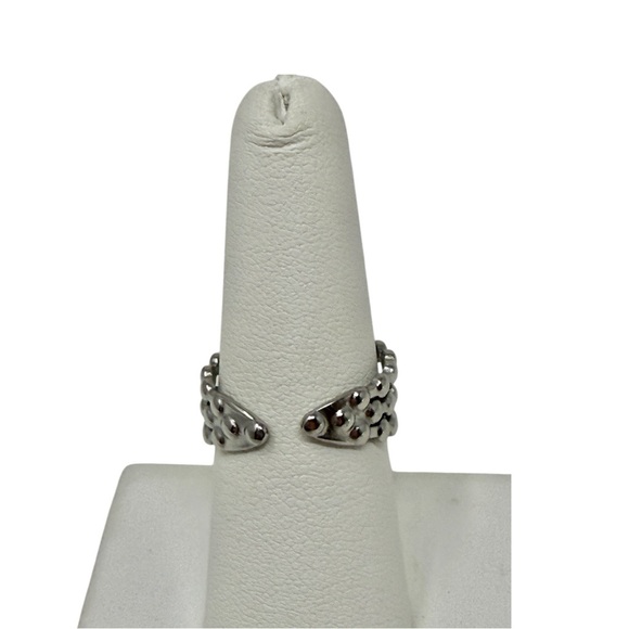 Stainless Steel Adjustable Beaded Ring - Picture 7 of 9